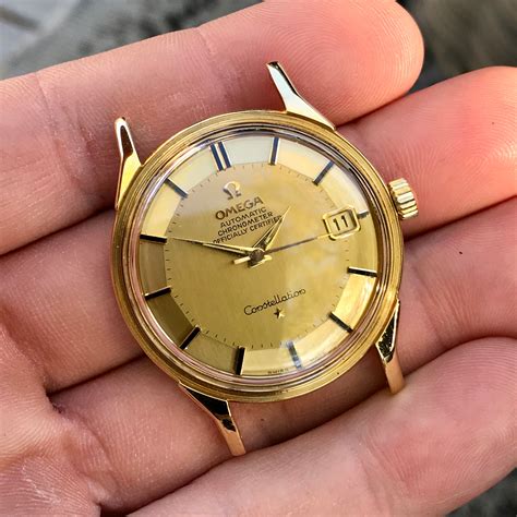 vintage omega constellation gold watch